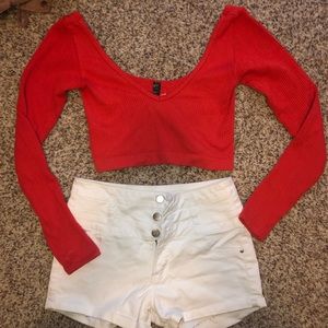 Off the shoulder crop top